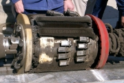 Inspection tool on the receiving tray after 137km