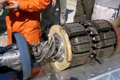 Corrosion detection tool on the receiving tray after 137km