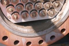 Fliter banks opened for replacement cartridge