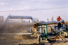 Depressuring the nitrogen in the receiver