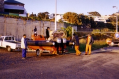 Surf ski boat for sub sea pipeline monitoring and tool retri